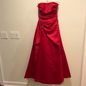 Maggie Sottero red  satin formal dress. Size 6